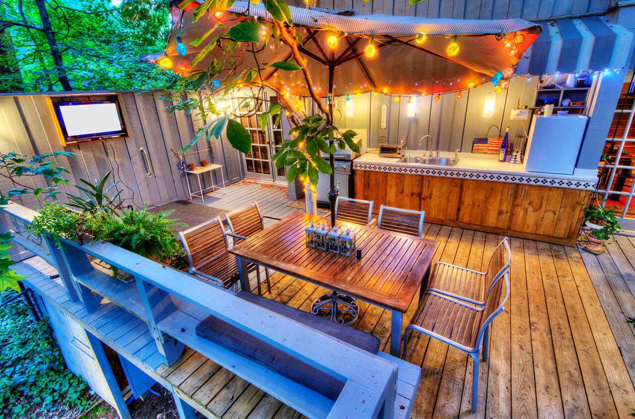 enhance your outdoor living space with lighting